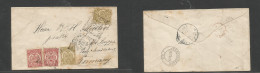 South Africa. 1894 (10 Febr) ZAR. Rustenburg - Germany, Branderburg (17 March) Via Joburg - London. Multifkd Envelope, A - Autres & Non Classés