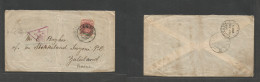 South Africa. 1901 (26 Oct) ZAR. Germiston - Zululand, Natal (Oct 29) Via Joburg. Fkd 1d Envelope, Tied Cds + Depart ZAR - Altri & Non Classificati