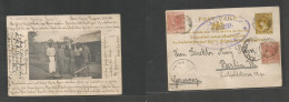 South Africa. 1901 (6 Nov) Ceylon, Ragama - Hungary, Berlin (28 Nov). Boer Prison Camp. Registered 2c QV Stat Card + 2 A - Altri & Non Classificati