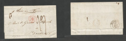 Delcampe - Cuba. 1842 (20 Apr) Habana - Francia, Bordeaux (26 May) Carta Con Texto Completa Via Francesa Le Havre "per Irma" Llegad - Otros & Sin Clasificación