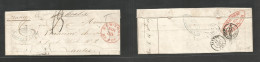 Cuba. 1853 (18 Nov) Havana - France, Nantes (14 Dec) With Text With Doble Forwarding Agent Reverse "Zamorig Hermanos, Ha - Otros & Sin Clasificación