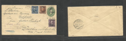 Cuba. 1899 (15 July) US Military Mail. Havana - Germany, Dresden (29 July) Registered US 2c Green Ovptd Cuba + 3 Adtls A - Otros & Sin Clasificación