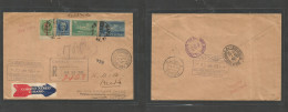 CUBA. 1934 (23 April) Habana - Holanda, Breda (5 May) Sobre Certificado Via Aerea Franqueo Multiple Via Miami - NY Dorso - Sonstige & Ohne Zuordnung