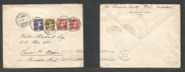 Switzerland - Stationery. 1909 (28 March) Bern - Canada, ONT, Sault Ste. Marie (9 April) 10c Red Stat Env + 3 Adtls, Tie - Other & Unclassified