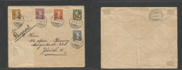 Switzerland. 1919 (5 May) Bern - Zurich. Airmail Multifkd Envelope. Reverse Air Cachet. Fine + Scarce Item. Includes Ove - Other & Unclassified