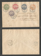 Turkey. 1898 (22 Apr) Military Adm. Volos - Constantinople. Complete Set Fkd Envelope, Transited + Arrival Reverse Tied - Andere & Zonder Classificatie