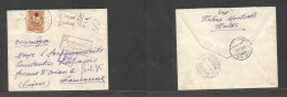 Turkey. 1916 (July) Halki Isle, Rhodes - Switzerland, Lausanne (5 Aug) Via Istambul. Registered Single 2pi Orange Ovptd - Sonstige & Ohne Zuordnung