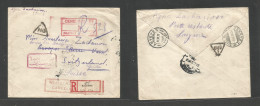 Turkey. 1918 (24 Dec) Istambul - Switzerland, Geneva (12 June 19) Wintter. Agne Zacharian (Armenian) Registered Multifkd - Other & Unclassified