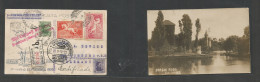 Uruguay. 1932 (9 Aug) Montevideo - Germany, Hamburg Via Condor. Zeppelin With Three Diff Air / Zepp Cachets. Registered - Uruguay