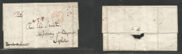 Usa. 1841 (23 Sept) NYC - Syria. Beyrouth, Lebanon. Missionary EL With Text Endorsed, Carried Via French Mail Le Havre ( - Other & Unclassified