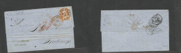 Usa. 1867 (13 March) New Orleans - France, Bordeaux (31 March) E Fkd 30c Orange Franklyn On The Rose Depart Cds Via NY ( - Other & Unclassified