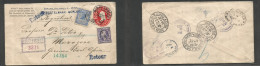 Usa - Stationery. 1915 (6 Jan) Minneapolis - German East Africa Morogoro. 2c Red Registered + 2 Adtls On 15c Rate Usage - Autres & Non Classés