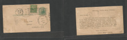 Usa - Prexies. 1941 (Apr 29) Puerto Rico, San Juan - India, Neyoor (22 Jun) 1c Green + Adtl, Tied Rolling Cachet Via Mil - Other & Unclassified