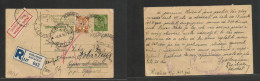 Yugoslavia. 1939 (4 April) Kovacika - Opovo (6 April) Registered Adtl Fkd 1 Din Green Stat Card, Reg + Retour Label, Tie - Altri & Non Classificati