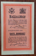 Passierschein - Safe Conduct Pass  1944 WW2 - Other & Unclassified