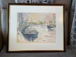 Roeselare: Aquarel Haven Van Raf Buyse (1926-2013) - Acuarelas