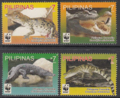 2011 Philippines WWF Crocodiles Complete Set Of 4 MNH - Filippijnen