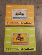 FUJEIRA VINTAGE CARS 2 BLOCKS PERFORED MNH - Autos