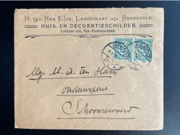 NETHERLANDS 1913 LETTER BARNEVELD TO SCHOONREWOERD 08-09-1913 NEDERLAND - Cartas & Documentos