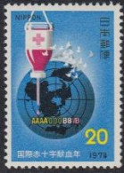 Japan Mi.Nr. 1214 Blutspendejahr Rotes Kreuz, Globus, Tauben (20) - Altri & Non Classificati