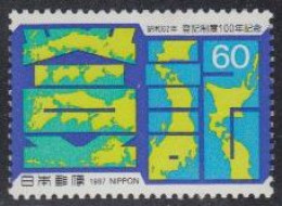 Japan Mi.Nr. 1716 100Jahre Landregistrierung, Landkartenteile (60) - Otros & Sin Clasificación