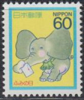 Japan Mi.Nr. 1747A Tag Des Briefschreibens, Elefant Mit Brief (60) - Autres & Non Classés