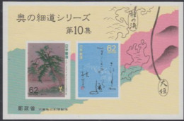 Japan Mi.Nr. Block 138 Oku No Hosomichi, Herbst An Der Küste, Schriftzeichen - Autres & Non Classés