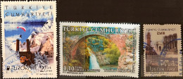 TURKEY 2012,2014 Europa - Visit, Architecture - Clandiras Bridge & Tourism - Izmir Postally Used MICHEL # 3955,4102,4111 - Usati