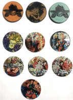 10 Pogs Caps DRAGON BALL Z  Dont 3 En Plastique - Dragonball Z