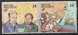 1991 Belgica Dibujos Animados Barco 2v. - Oblitérés