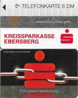 Germany - Sparkasse Chain (Overpint 'Kreissparkasse Ebersberg') - O 0585 - 12.1993, 6DM, Used - O-Reeksen : Klantenreeksen