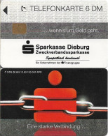 Germany - Sparkasse Chain (Overpint 'Sparkasse Dieburg') - O 0585 - 12.1993, 6DM, Used - O-Series: Kundenserie Vom Sammlerservice Ausgeschlossen