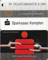 Germany - Sparkasse Chain (Overpint 'Sparkasse Kempten') - O 0585 - 12.1993, 6DM, Used - O-Series: Kundenserie Vom Sammlerservice Ausgeschlossen