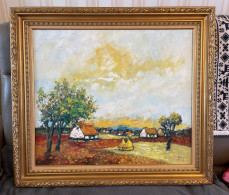 Roeselare: Expressionistisch Landschap Van Raf Buyse (1926-2013) - Oils