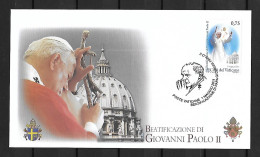 2011 Joint Vatican And Poland, FDC VATICAN WITH 1 STAMP: Day Beatification Pope John Paul - Emissions Communes
