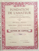 Fondation De L'amateur - Action De Capital - 1945 - Bruxelles - Landbouw