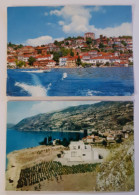 Ex-Yugoslavia-Lot 2Pcs-Vintage Postcard-OHRID-Town In The Republic Of Macedonia-Ohridsko Jezero-used With Stamp 1972 - Yugoslavia
