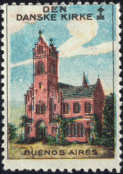 DANEMARK / DENMARK - Poster Stamp "DEN DANSK KIRKE" The Danish Church, Buenos Aires - Neuf* - Christianisme