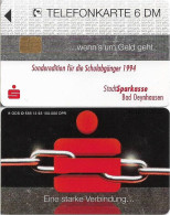 Germany - Sparkasse Chain (Overpint 'StadtSparkasse Bad Oeynhausen') - O 0585 - 12.1993, 6DM, Used - O-Series: Kundenserie Vom Sammlerservice Ausgeschlossen