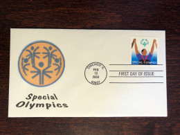 USA FDC COVER 2003 YEAR SPECIAL OLYMPICS DISABLED SPORTS HEALTH MEDICINE STAMPS - 2001-2010