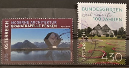 AUSTRIA 2021 Nature, Architecture & Religion 2 Postally Used Stamps MICHEL # 3586,3595 - Gebraucht