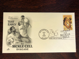 USA FDC COVER 2004 YEAR SICKLE CELL DISEASE HEALTH MEDICINE STAMPS - 2001-2010