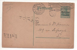Belgique, Entier Postal De L'occupation Allemande En Belgique (1916) - Sonstige & Ohne Zuordnung