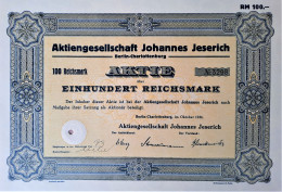 A.G. Johannes Jeserich - 100 RM - Berlin-Charlottenburg - 1936 - Andere & Zonder Classificatie