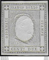 1861 Italia Sardegna 2c. Nero Sperimentale MNH Sasone N. 20S - Sardinia