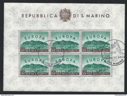 1961 SAN MARINO, BF N° 23 Europa 61 USATO - Hojas Bloque