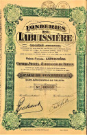 S.A. Fonderies De Labuissière - Part De Fondateur - Industrie