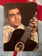 Carte Photo Chanteur Enrico MACIAS Dédicacée Autographe Original - Personalidades Famosas