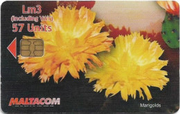 Malta - Maltacom - Flower Marigolds Puzzle 3/4, 09.2006, 57U, 15.000ex, Used - Malte