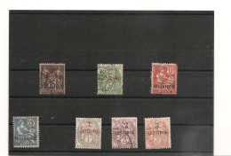 MAROC 1891/1910 N°5-11-12-14-20/22 Oblitérés - Used Stamps